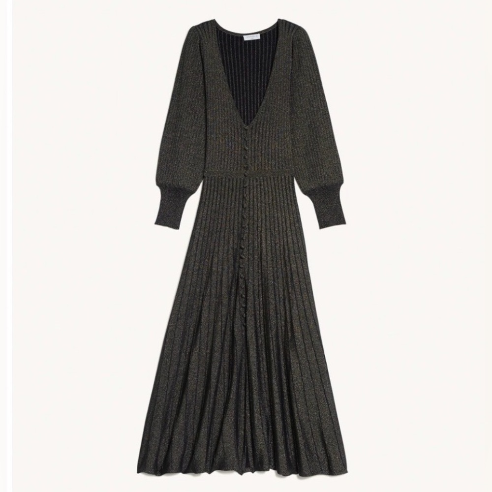 Sandro metallic knit dress